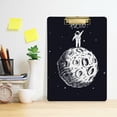 thumbnail image 5 of FMSHPON Galaxy Astronaut Aviation Clipboard Hardboard Wood Nursing Clip Board and Pull for Standard A4 Letter 13x9 inches, 5 of 7