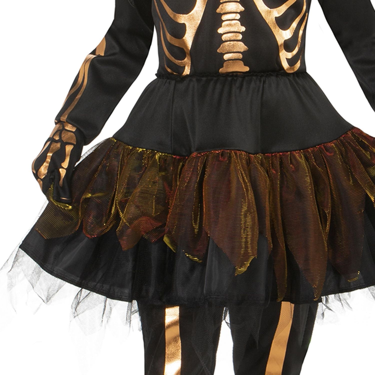 Costume de squelette cuivré pour filles M