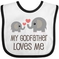 thumbnail image 3 of Inktastic My Godfather Loves Me Godson Boys or Girls Baby Bib, 3 of 4