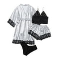 thumbnail image 2 of BONIXOOM Christmas Pajamas For Women Matching Christmas Pajamas Sleepwear None Long Sleeve Sleepwear Sets Solid Gray XL, 2 of 7
