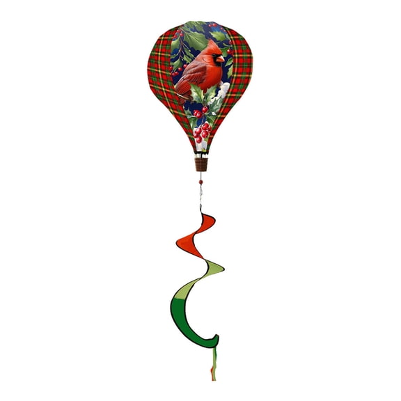 Briarwood Lane Cardinal and Holly Hot Air Balloon Spinner