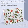 thumbnail image 4 of Dailycode Light Switch Plate Covers 2 Gang Wall Plate Plastics Outlet Covers for Kitchen Home Office Decor Cherry with Leaf, 4 of 8