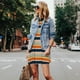 thumbnail image 4 of Fotbe Colorful Pastel Stripes Vestido de Verano sin Mangas para Mujer – Vestido Midi Línea A, Estilo Camiseta Floral, Vestido Playero Casual y Fluido, 4 of 7
