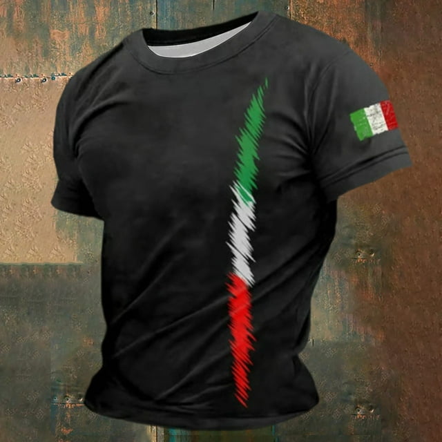 T-Shirt Graphique Décontracté pour Hommes T-Shirt Polyvalent pour Tous les Jours Design à Col Rond Élégant pour Sorties Sociales Coupe Légère et Confortable