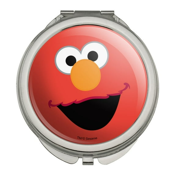 Sesame Street Elmo Face Compact Travel Purse Handbag Makeup Mirror