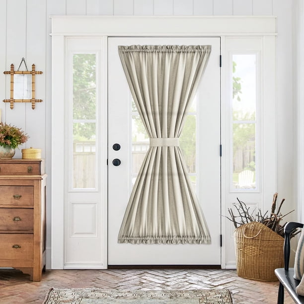 Paneles de cortina para puerta francesa jinchan Beige privacidad 180x200cm