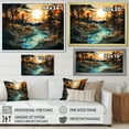 thumbnail image 4 of Designart "Harmonious River In Alcohol Ink II" Countryside Floater Framed Canvas Prints, 4 of 5