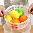 thumbnail image 4 of ZNNT 3L Large Vegetable Spinner Salad Cleaner Fruit And Vegetable Washer Bowl Lettuce Dryer Fruit Drain Basket _Clearance Drain Basket, 4 of 8