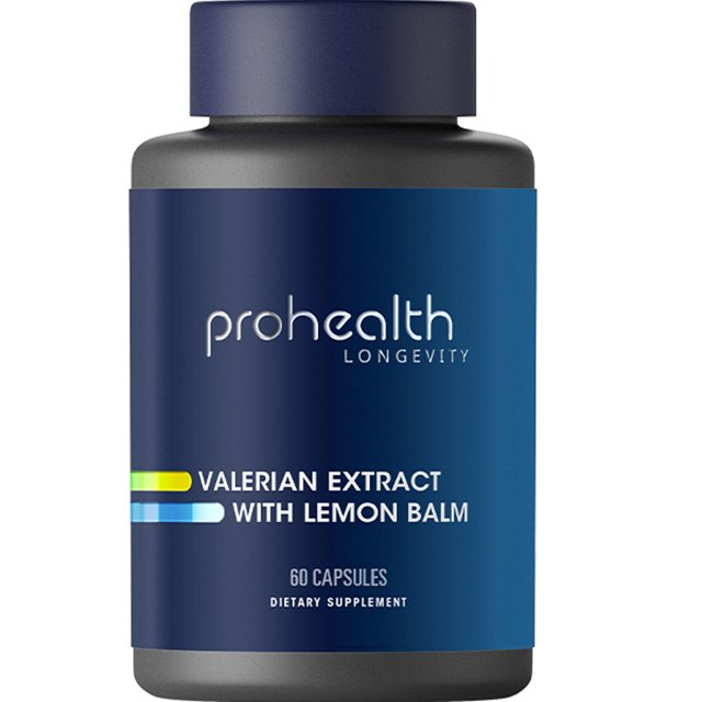 Suplemento ProHealth Extracto de valeriana y bálsamo de limón 60 cápsulas