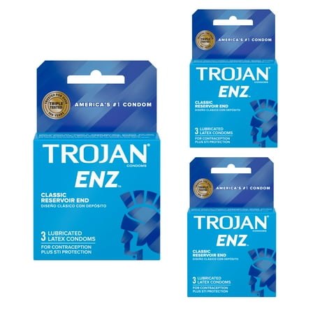 """Trojan ENZ Lubricated Condoms, 3 Count (pack of 3)"""