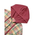 thumbnail image 3 of ZXSXSY Women Christmas Plaid Patchwork Single-Breasted Drawstring Hooded Outwear Coat, 3 of 7