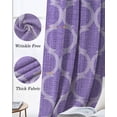 thumbnail image 6 of Purple Moroccan Black Out Curtains 84 Inch Long for Living Room, Boho Ethnic Abstract Quatrefoil Motifs Blackout Curtain Shade Thermal Insulated Window Curtains Grommet Drapes 42"x84" 2 Panels, 6 of 8