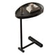 thumbnail image 1 of Mesa auxiliar en forma de C, pequeña, ovalada, para sofá, mesa de centro deslizable para sala de estar, color negro, 1 of 12