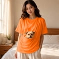 thumbnail image 3 of Kcolen Women Men's Pet Pouch T Shirts Short Sleeve Pouch Kitten Puppy Carrier Tops Crew Neck Pet Kangaroo Pocket Summer Animal Holder Top, 3 of 6