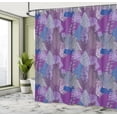 thumbnail image 4 of Ambesonne Tropical Shower Curtain, Abstract Exotic Leaf Art, 69"Wx84"L, Lavender Dark Violet and Blue, 4 of 4