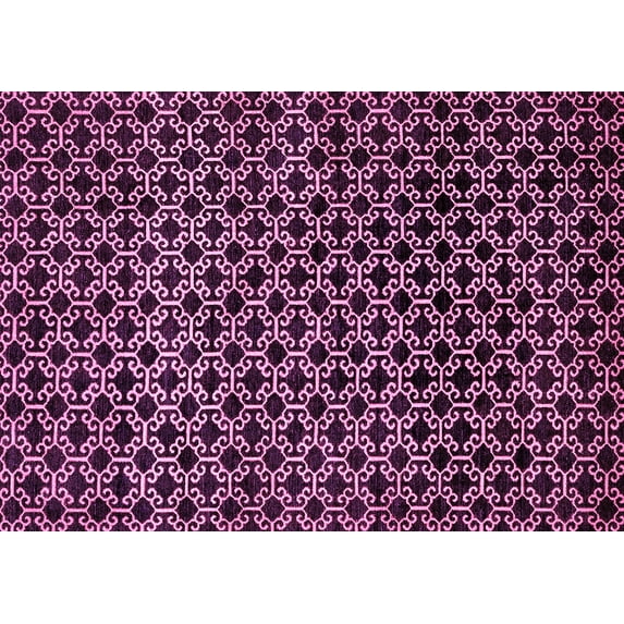 Ahgly Company Indoor Rectangle Abstract Pink Modern Area Rugs, 8' x 10'