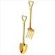 thumbnail image 3 of 40 Piezas Pala Cuchara Tenedor Pala Cuchara de Café Manija de Pala Cuchara de Postre Cuchara de Helado Cuchara de Helado Forma de Pala Tenedor (Dorado), 3 of 4