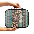 thumbnail image 2 of FKELYI American Tribal Daisy Highland Cow Print Bible Cover for Women Men PU Leather Book Cover with Handle Zippered Bible Case Church Bible Bag for Prayer Outdoor Study, 2 of 6