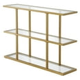 thumbnail image 3 of Evelyn&Zoe Yeardley 42" Wide Rectangular Console Table, Brass, 3 of 7