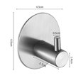 thumbnail image 1 of Gancho de acero inoxidable 304, gancho adhesivo fuerte, gancho para ropa en la parte posterior de la puerta, gancho para ropa, gancho de metal no perforado, 1 of 6