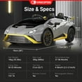 thumbnail image 4 of Gyrocopters Lamborghini Licensed 2 Seater Kids Ride on Car | 12V Electric Vehicle with Stories, Music | Powered Ride on Car for Kids with Parental Remote Control, LED Lights | Gray, 4 of 4