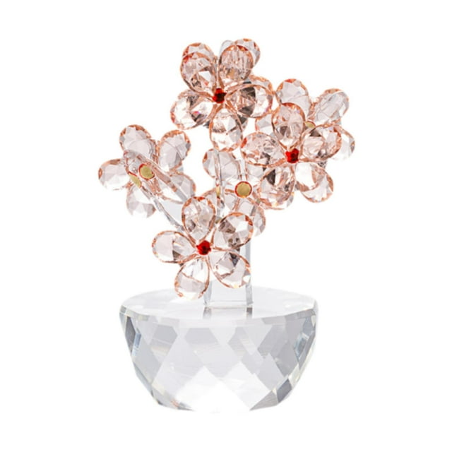 Figura de flor de ciruelo, estatua de flor de ciruelo, recuerdo de fiesta de cristal, práctica decoración de flores de cristal, escultura de flor de