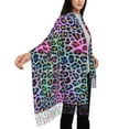thumbnail image 4 of Sikiie Rainbow Animal Skin Shawl Wraps Big Scarf Tassel Fall Winter Thick Scarf Warm Shawl Women Fall Gifts, 4 of 8