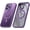 Purple, variant on KOMI Magnetic Charging, Military Grade Comprehensive Anti Drop Protection, Metal Bracket Phone case, Suitable for iPhone 14/13/12/11 Series (Blue, case of iphone14 Pro)