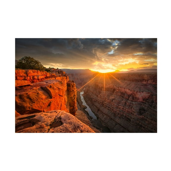 Trademark Fine Art Michael Zheng Sunrise Over The Grand Canyon Canvas Wall Art