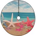 thumbnail image 1 of RYLABLUE Tapis de Support Coloré Étoile de Mer Hawaïenne Sapin de Noël pour Décoration de Fête Intérieure Extérieure 48 Pouces, 1 of 3
