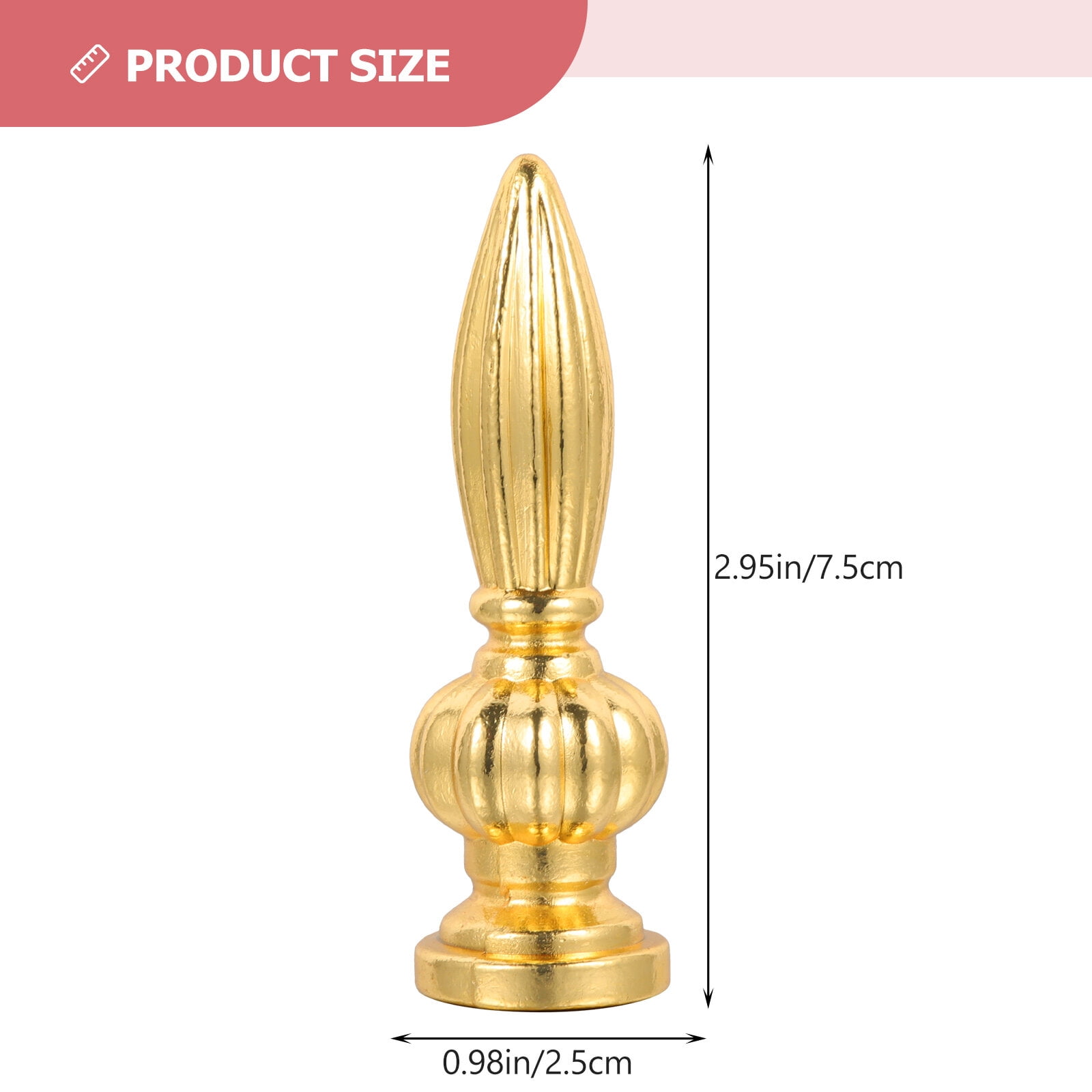 4pcs Lamp Shade Finial Replacement Metal Finial Lamp Topper Knob Lamp