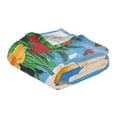 thumbnail image 3 of 70x55 Inches Glow in The Dark Blanket Cozy Throw Camping Blankets for Home and Outdoor Use Cute Rooster, 3 of 8
