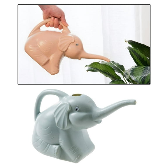 Cute Elephant Watering Can Outdo Long Nozzle with Handle Novelty Watering Can,Cute Elephant Pot,Retro Gardening Tools, Blue