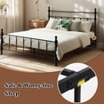 thumbnail image 3 of KATHY&BOB Queen Size Metal Bed Frame with Straight Headboard, Retro Luxury Roman Column, Heavy Duty Bed Frame with Storage Space Under-bed, Easy Assembly, No Box Spring Needed (Straight, Queen), 3 of 11