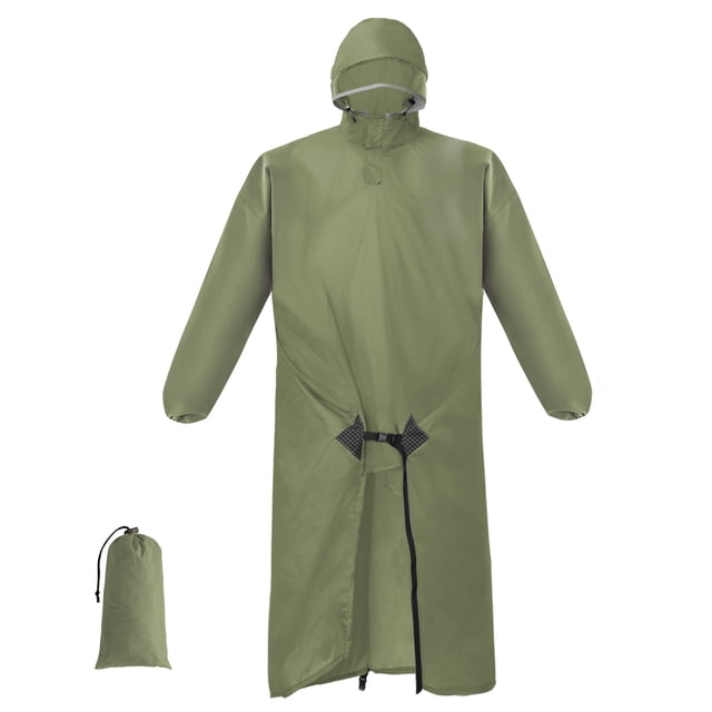Poncho de Pluie à Capuchon pour Adultes, Imperméable Léger avec Manches pour la Randonnée, le Camping et le Backpacking