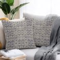 thumbnail image 2 of Throw Pillow Covers 16x16 Inch Set of 2, Blue Boho Waterproof Outdoor Pillow Covers, Vintage Ethnic Tribe Abstract Art Floral Decorative Cushion Pillowcases for Couch, Sofa, Bed, Garden, Patio, 2 of 9
