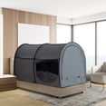 thumbnail image 4 of 4-Door Breathable Bed Tent - Blackout Privacy Tent with Fiber Poles for Twin to Queen Beds, 4 of 12