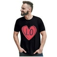 thumbnail image 2 of EQWLJWE Love Heart Graphic Shirts for Men Valentine's Day T Shirt Teen Girls Cute Lover Gift Tee Top, 2 of 5