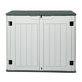 thumbnail image 2 of IVV 260 Gallon Outdoor Storage Box, Lockable HDPE Storage Containers with Lid, Deck Box Patio Furniture for Garden, Pool, Balcony, Yard (Gray+White), 2 of 10