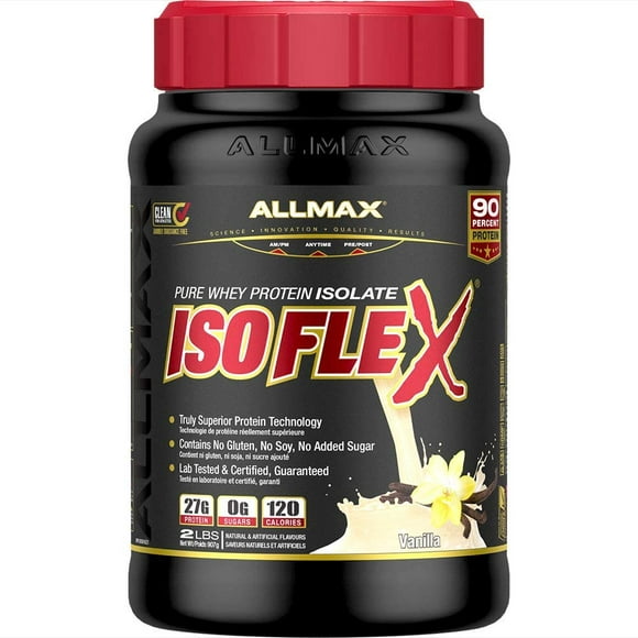 ALLMAX NUTRITION ISOFLEX - 100% Ultra-Pure Whey Protein Isolate, Vanilla 2lb