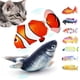 thumbnail image 1 of Pez eléctrico divertido, pez gato que golpea, pez eléctrico usb, juguete para gato, pez saltador con cola, juguete de peluche para gato, 1 of 4