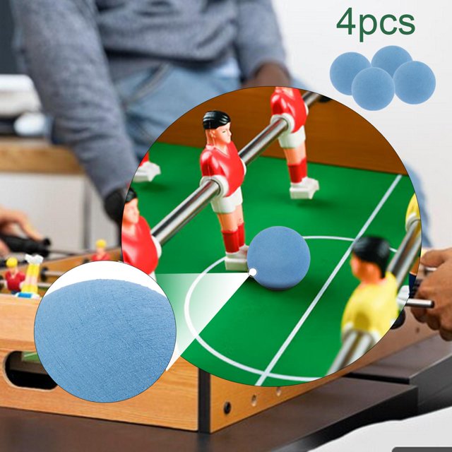 DYNWAVECA 4 Pieces Foosball Balls Replacements 36 mm for Adults for Tabletop Game Foosball Accessory Table Footballs Table Soccer Balls Blue