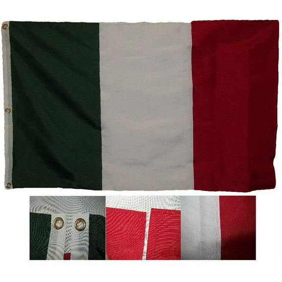 3x5 Embroidered Italy 600D 2Ply Nylon Flag.