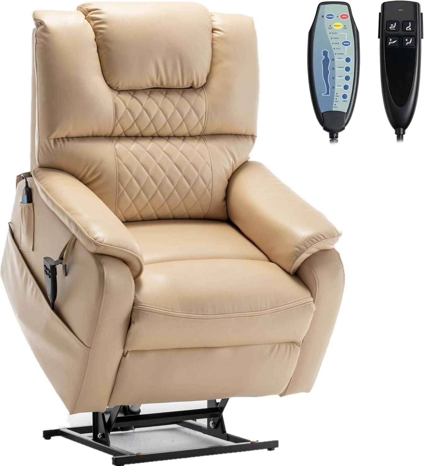Dual Power Lift Recliner Chair for Elderly with Heat and Massage