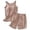 Khaki, variant on Tanghaowl Short Sets for Women, Women's Shorts Suit Pajamas Two Piece Loungewear Casual Tank Top Sleepwear PJ Set With Built In Bra Pink XL