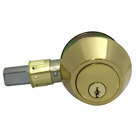 Classic Brass Door Hardware - Pro-Grade Classic Single Cylinder Mobile Home Deadbolt Door Hardware, Polished Brass