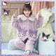 thumbnail image 5 of Anime Sanrios Pajama Set for Kids Home Wear Autumn Winter Kawaii Pompom Purins Cinnamoroll Kuromi Flannel Pajamas Warm Thickened, 5 of 5