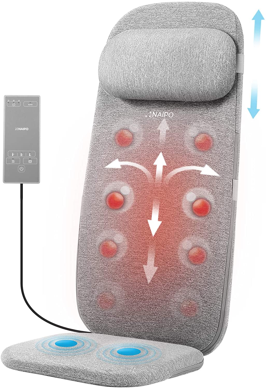 Naipo portable seat cushion with vibration and heat Clearance