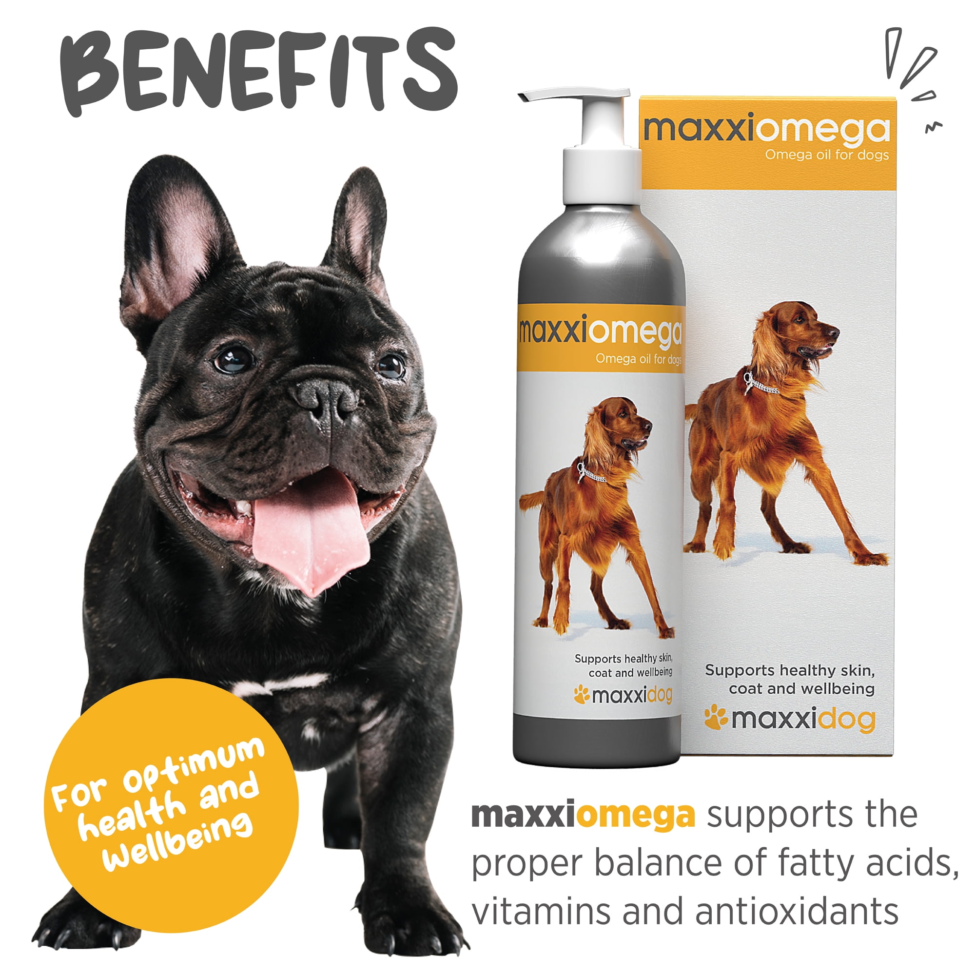 maxxiomega Omega 3, 6 & 9 Oil Supplement - Skin & Coat Support for Dogs, 10oz