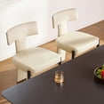 thumbnail image 2 of GrandNoor Beige Dining Chairs Set of 2,Faux Leather Dining Chairs with Soft Cushion,Comfortable Upholstered Armless Dining Room Chairs with Curved Plywood Back, 2 of 8